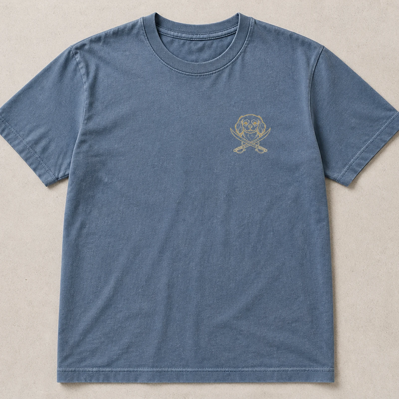 1717 Crest tee in blue jean