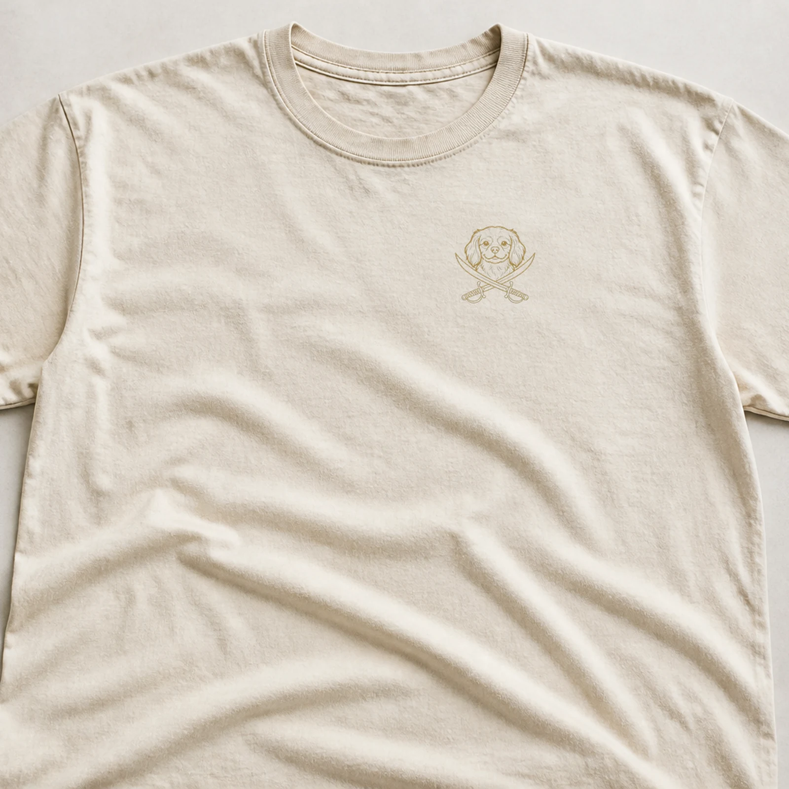 1717 Crest tee in ivory