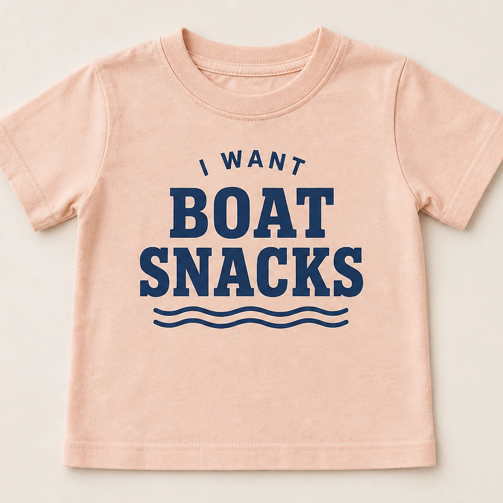 Boat Snacks toddler tee in Gulf Sunrise