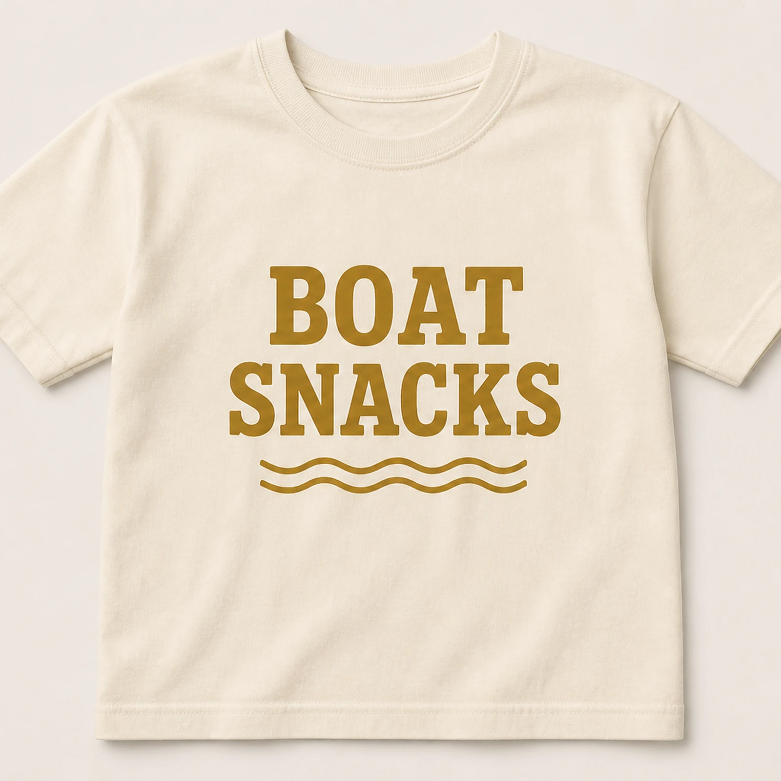 Boat Snacks youth tee in bone
