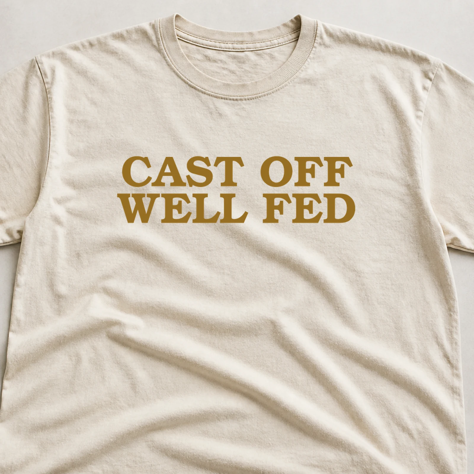 Cast Off Well Fed tee in ivory