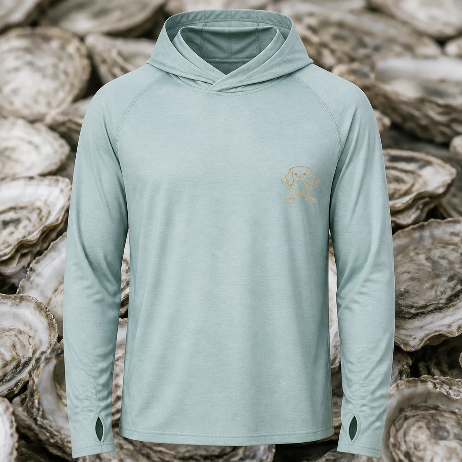 UPF hoodie in seafoam